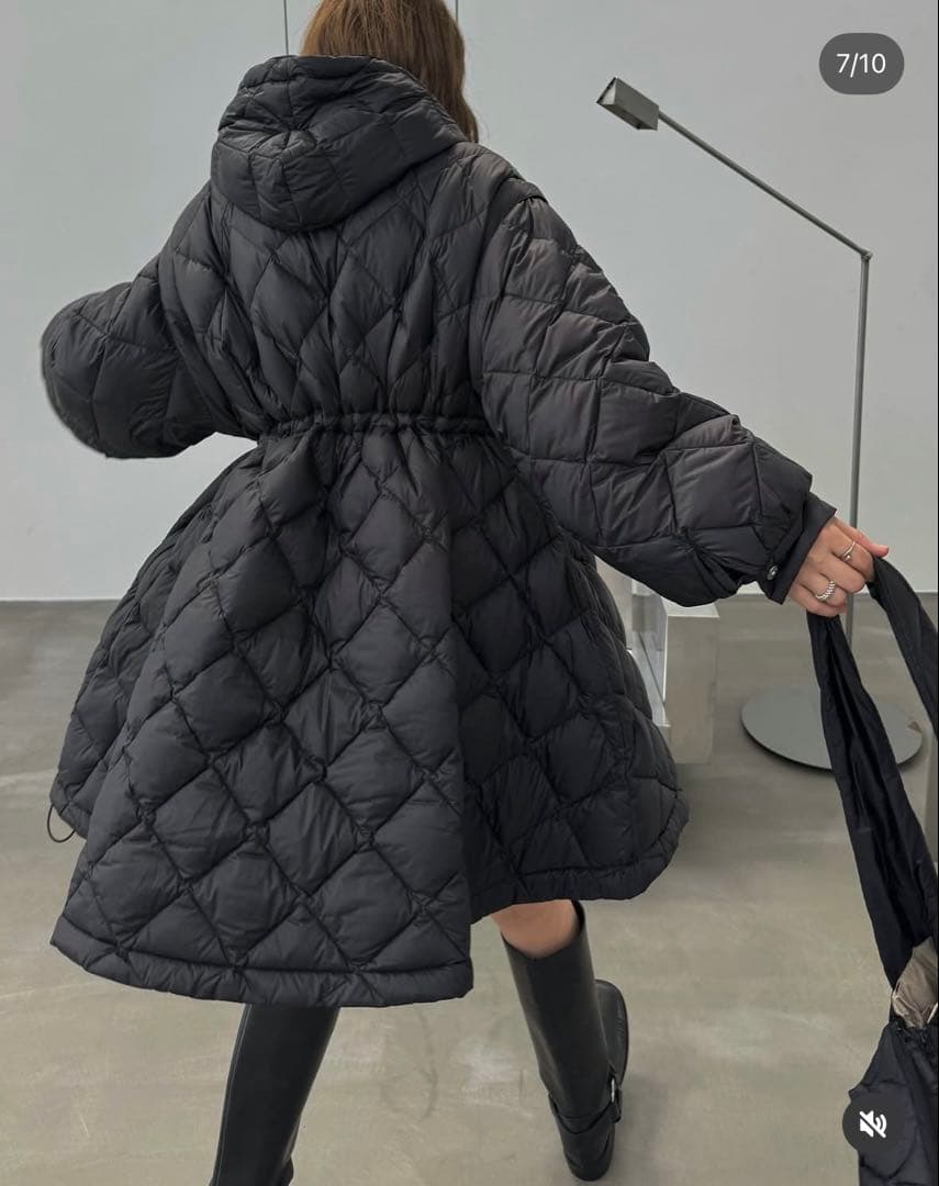 willfully×TAIONコラボ ダウンコート ブラックS