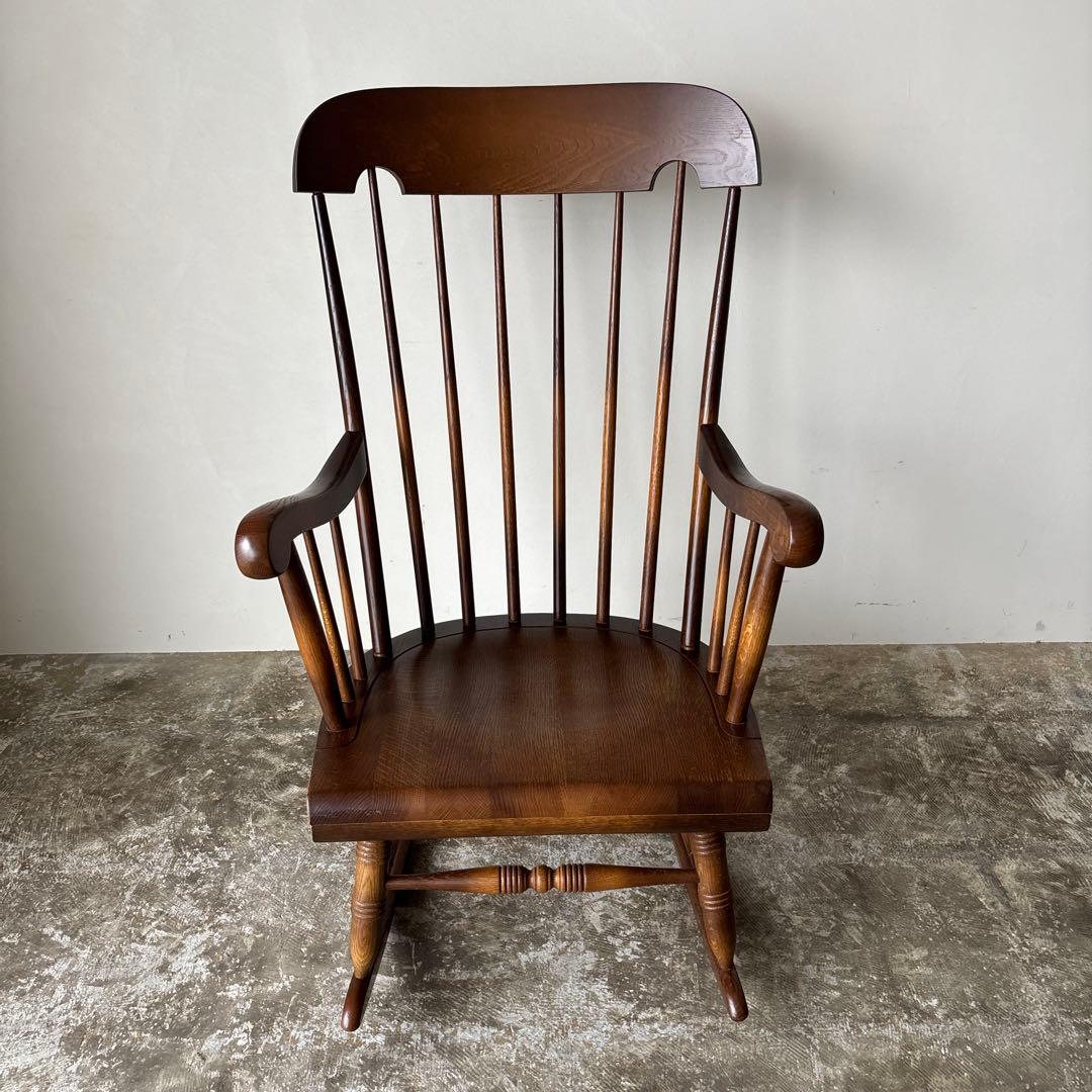 キツツキマーク　ロッキングチェア　飛騨産業　飛騨家具　椅子