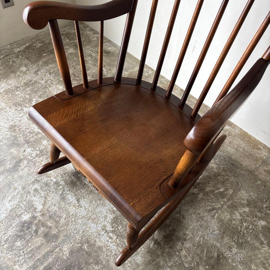 キツツキマーク　ロッキングチェア　飛騨産業　飛騨家具　椅子