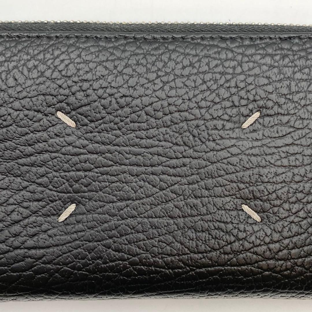 専用✨ メゾンマルジェラ 長財布 レザー 黒 ステッチ ラウンドジップ 高級感