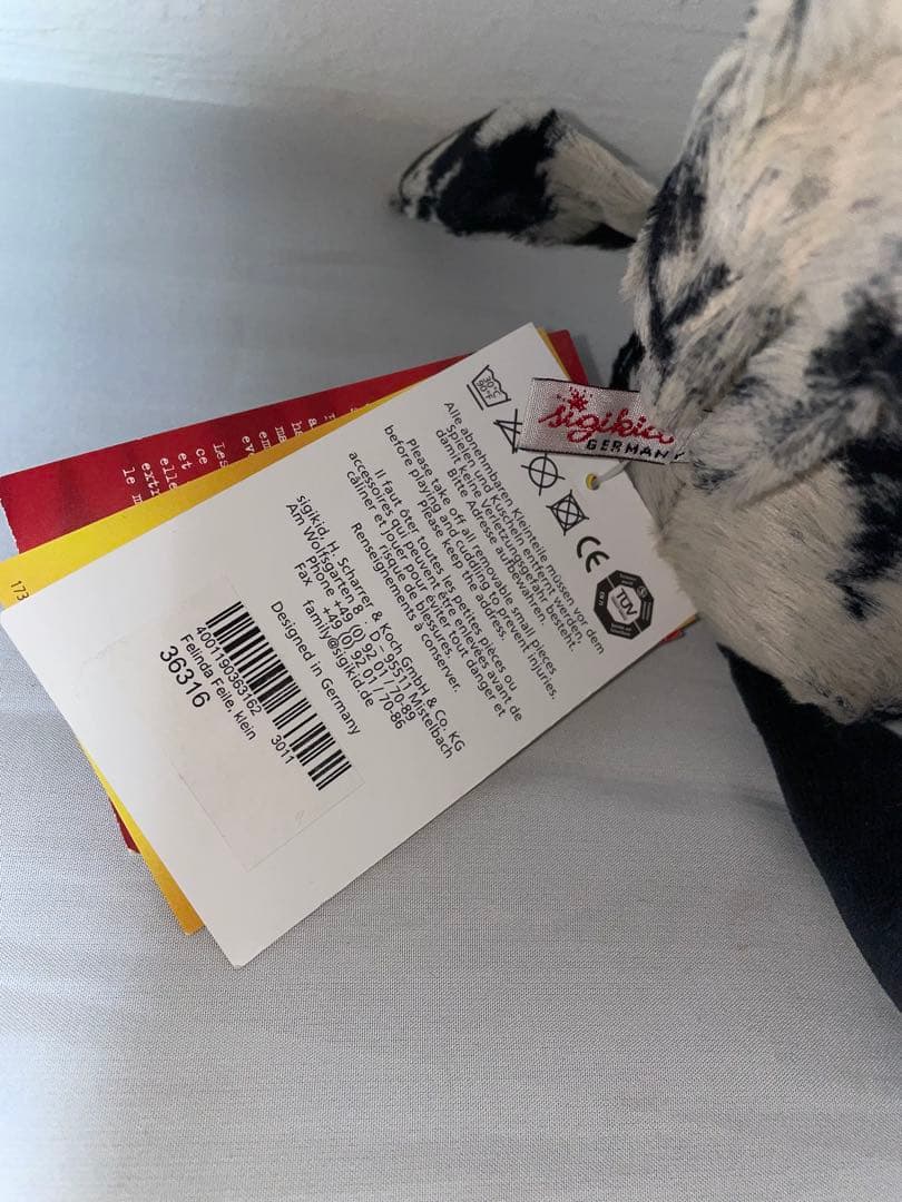 sigikid シギキッド　ネコ ぬいぐるみ　オフィスキャット タグあり