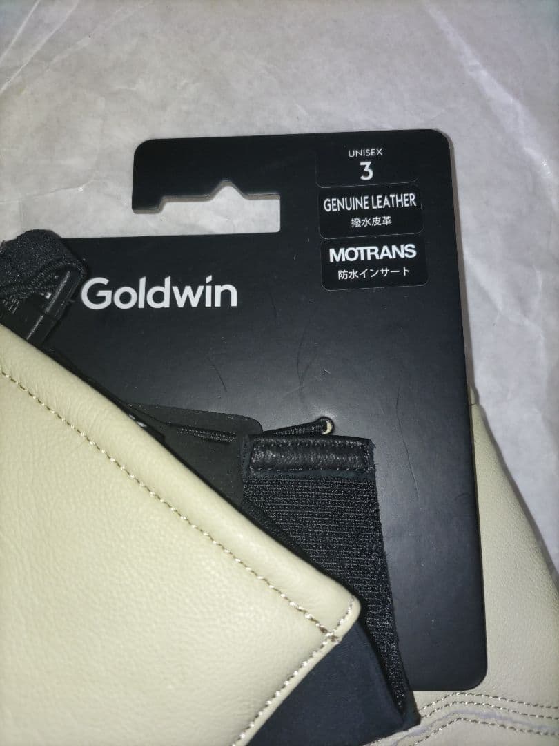 c新品タグ付 25/26 GOLDWIN Leather 3-fingerグラブ