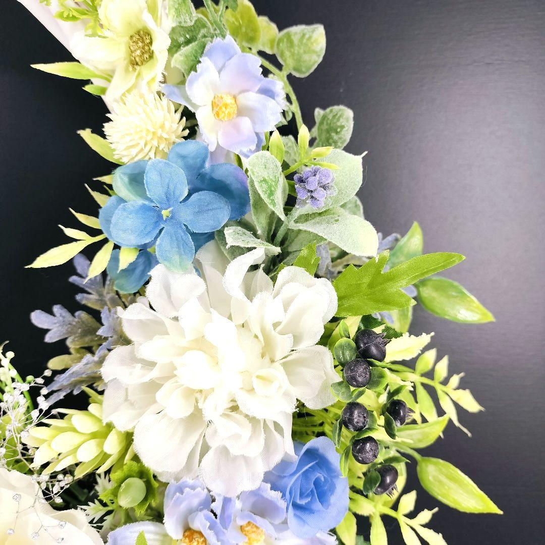 商品名【葵衣】ゆきこ❤️ローズとすずらんのフラワーリース 春リース