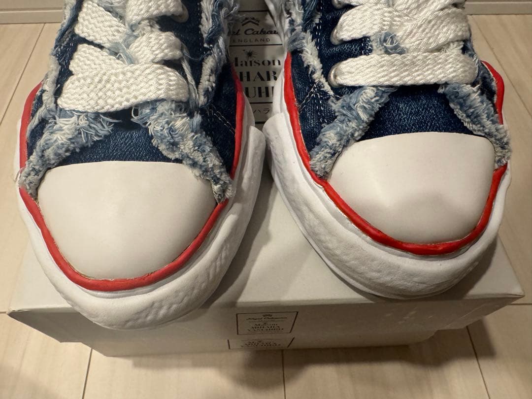 【値下げ】ミハラヤスヒロ×ナイジェルケーボン/デニム フリンジスニーカー