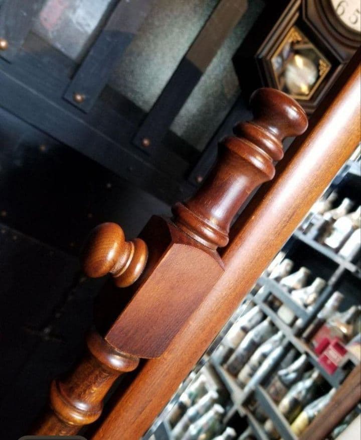 カリモク　コロニアル　クラシック　ラウンド　スタンド　ミラー　姿見