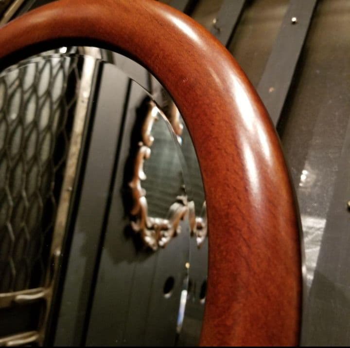 カリモク　コロニアル　クラシック　ラウンド　スタンド　ミラー　姿見