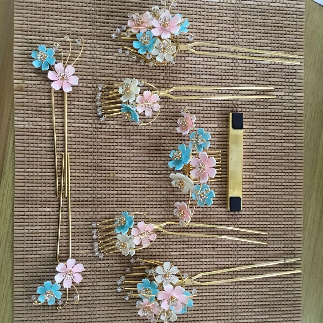 花嫁かんざし　　パステル調　　尾長付き　　限定お値下げ