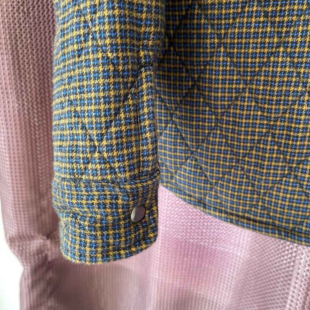 STUSSY MINI CHECK QUILTED ZIP SHIRT Sサイズ