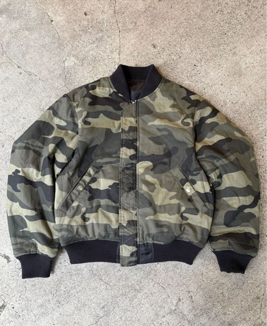 ジャケット・アウター BELVET camo reversible ma1 jacket M