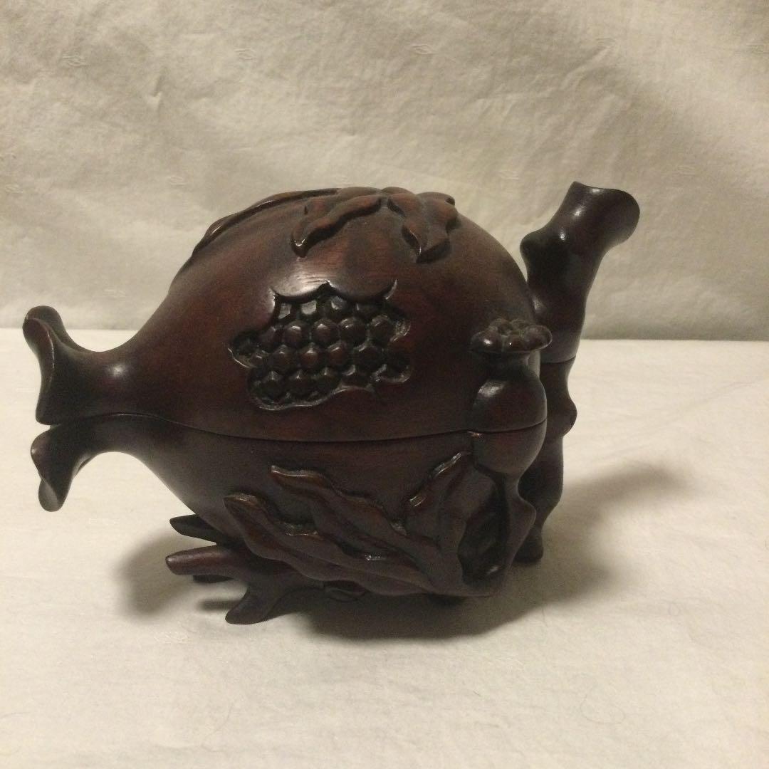 唐木、柘榴の置物