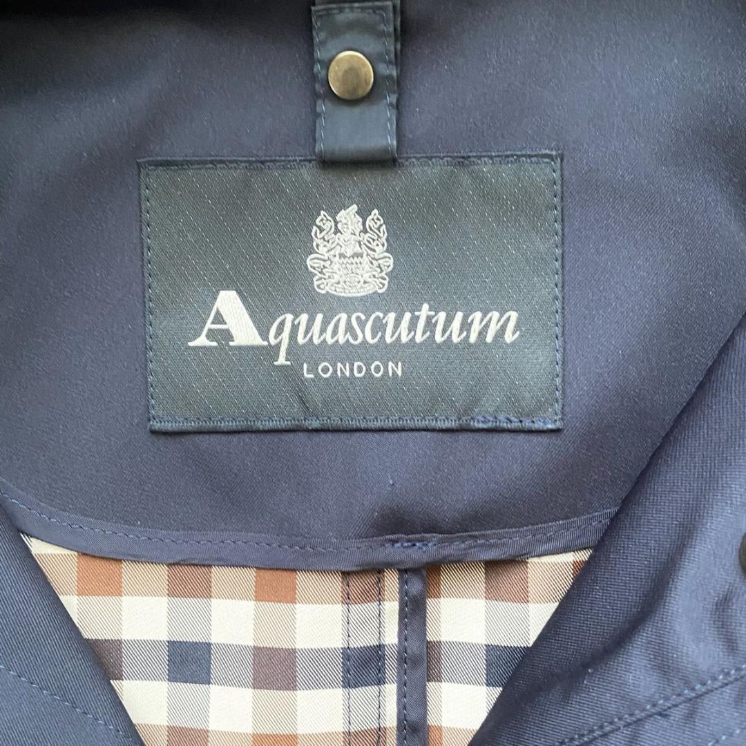 【極美品】Aquascutum リバーシブルライナーコート　ベルト　ダウン　M