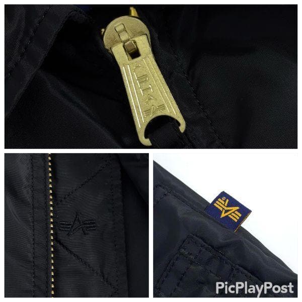 【美品】ALPHA アルファ フライトジャケット L 黒 MA-1 TA0629