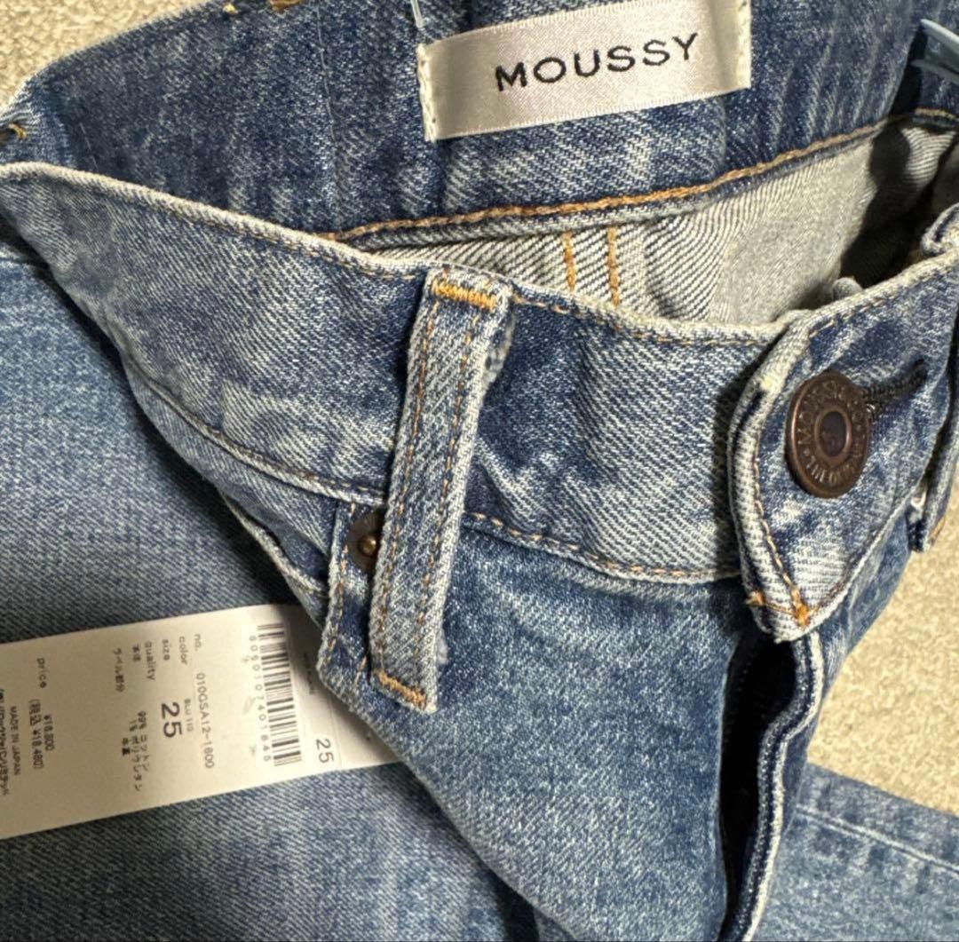 moussy 大人気mvsフレアデニムサイズ25 ライトブルー