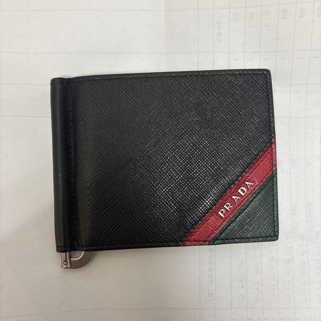 【SUN出品】PRADA レザー マネークリップ