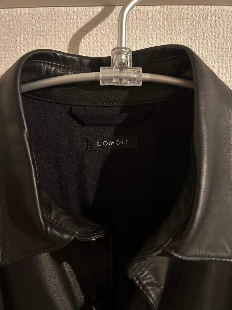 COMOLI レザーシャツ