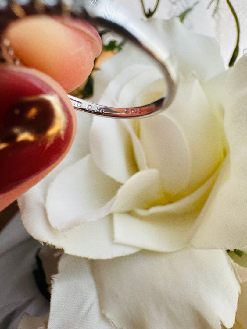 限定お値下げ♡pt900♡ダイヤモンド0.3ct♡ハーフエタニティリング
