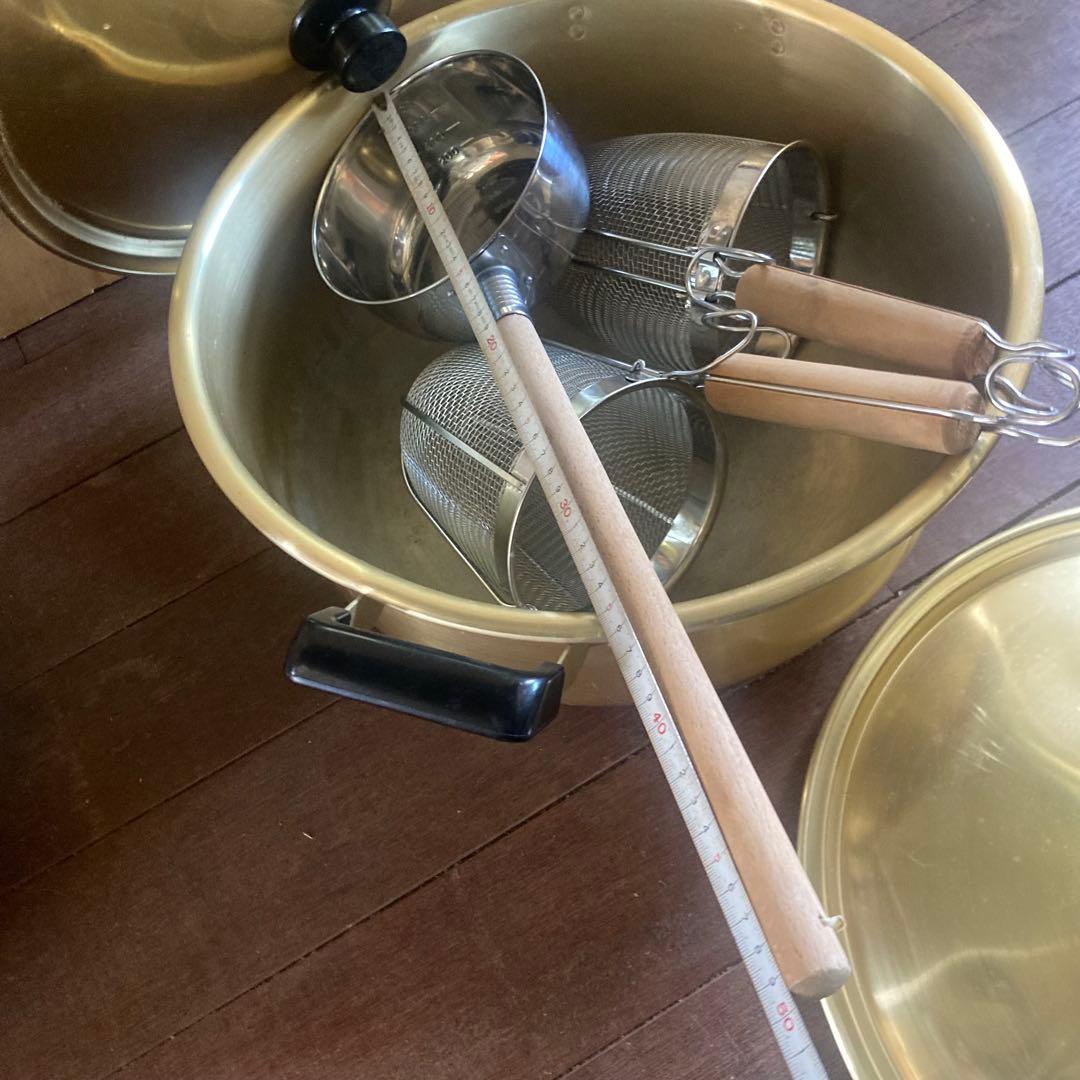 ラーメンうどん湯切りてぼ すいのう アルミ両手鍋 セット