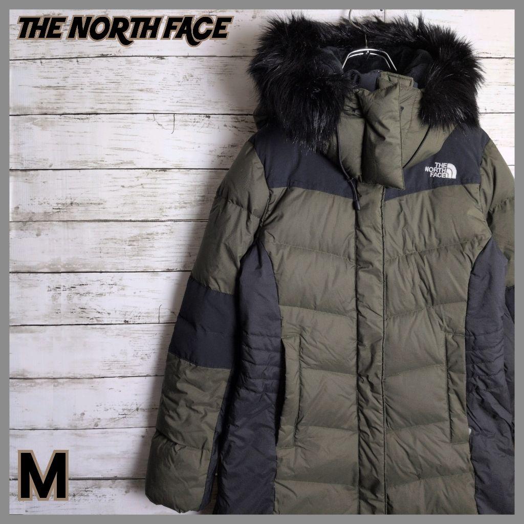 ノースフェイス ダウンジャケット ハイベントロングコート 刺繍ロゴ ファー