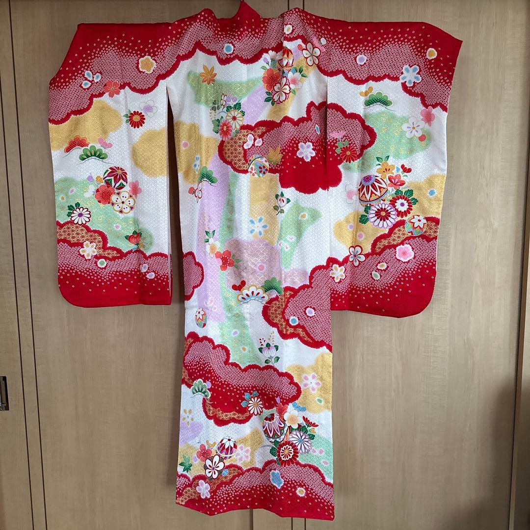 ７歳着物　七五三　正絹　お着物　６点セット