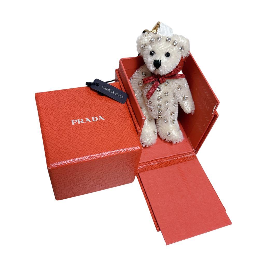 【2点セット→クマチャームのみ】PRADA イタリア製 ビーズ 箱付