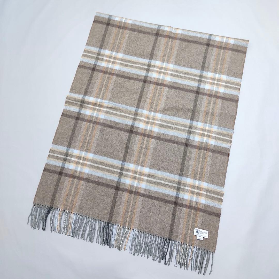 ジョンストンズ オブ エルガン 大判ストール カシミヤ100%