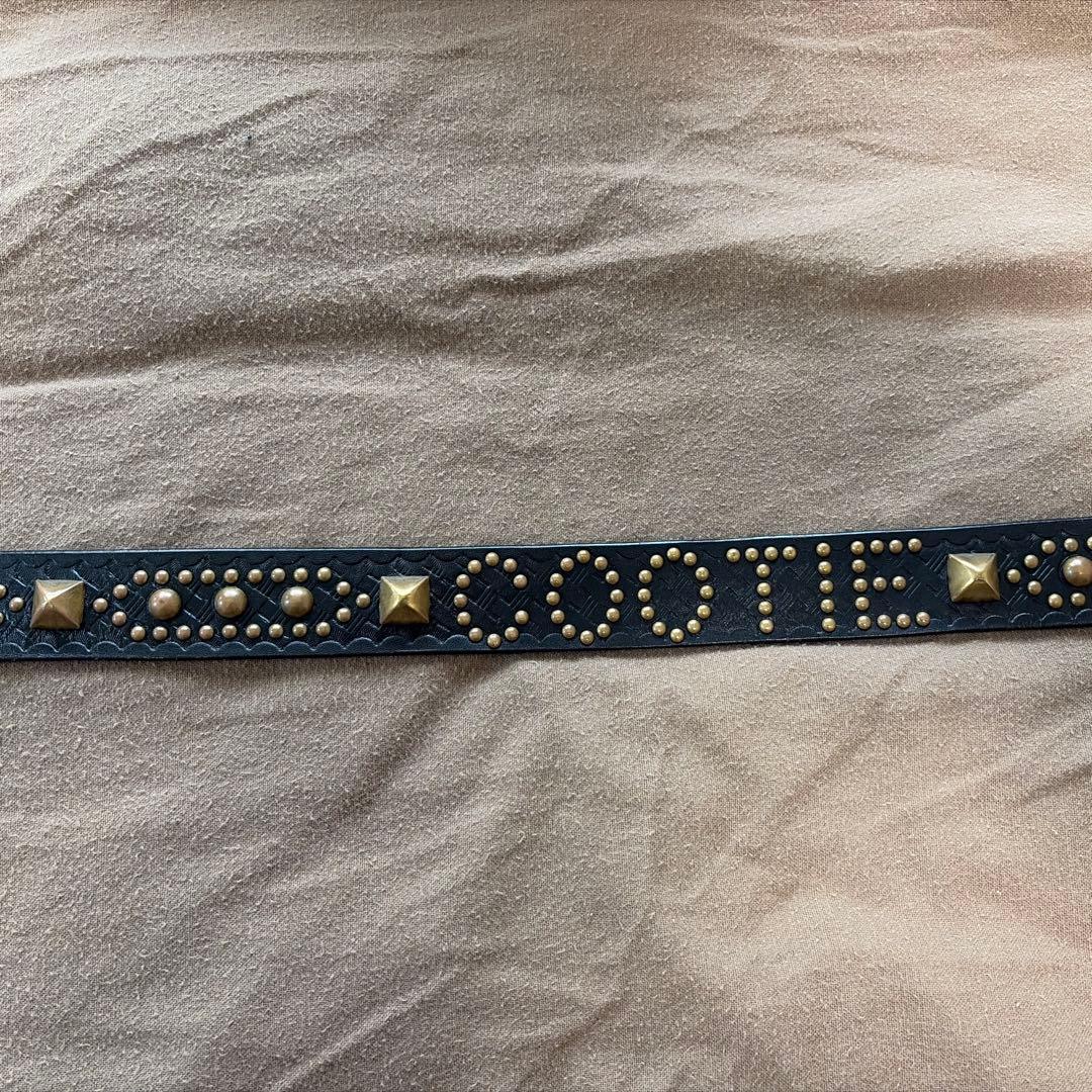 たかcootie クーティー スタッズベルト 真鍮 バスケットウィーブ M
