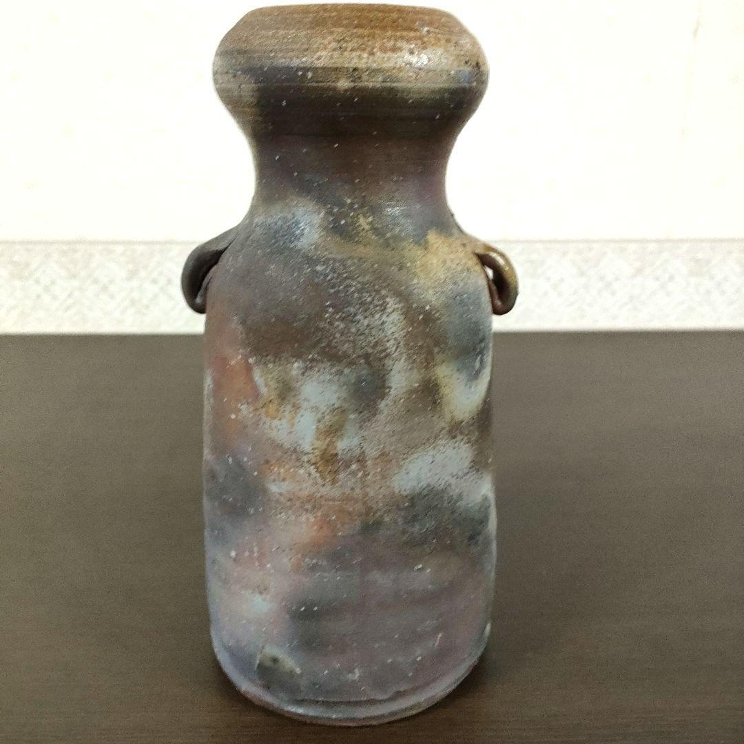 ミィ　人間国宝 伊勢崎淳 備前焼 耳付花入 花器 花瓶 華道具 茶道具