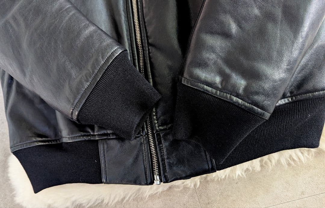 ゴ*ス様 稀少極美　リックオウエンス　カーフレザー　グース　パデッド　ボンバー