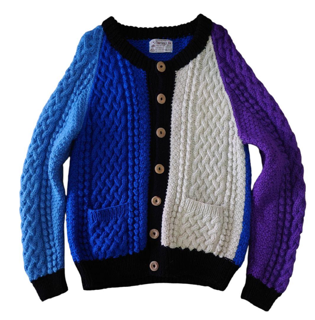 INVERALLAN インバーアラン　アランニット　カーディガン　茶タグ