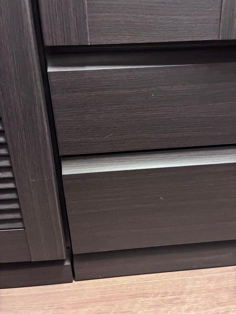 ワードローブ　洋服タンス　ダークブラウン 収納キャビネット　洋服ダンス