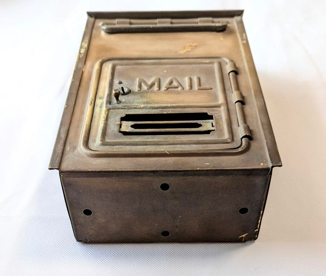 アンティーク真鍮 メールボックス 郵便受け ビンテージ 1920年代 USA