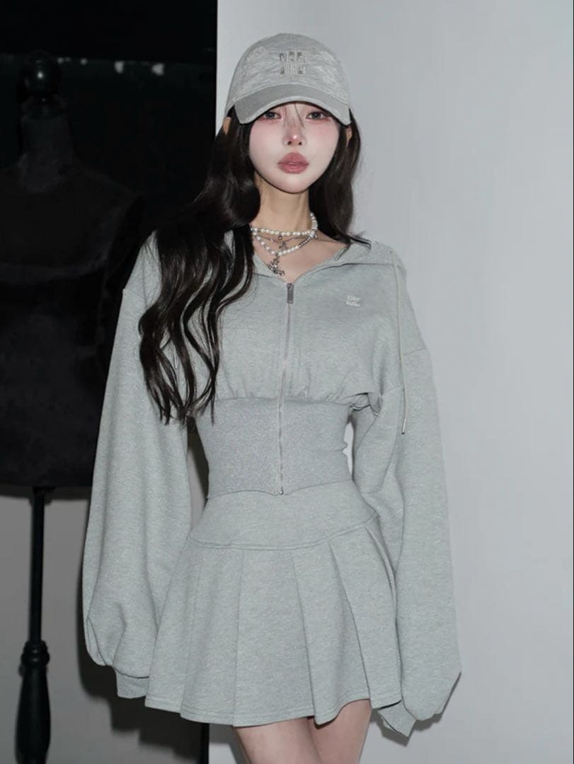 新品・未開封♡スウェットダメージキャップ　GRY