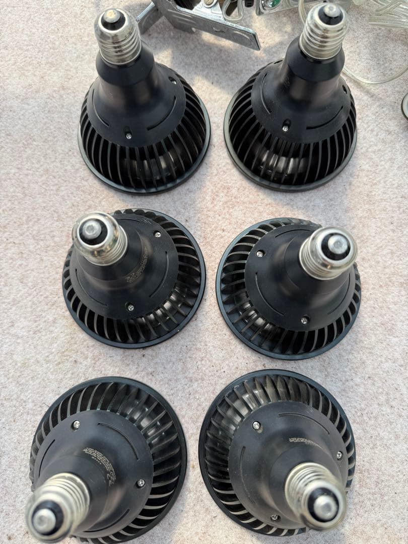 植物LED AMATERAS-20W LEDライト 6個+電源ケーブル6個セット