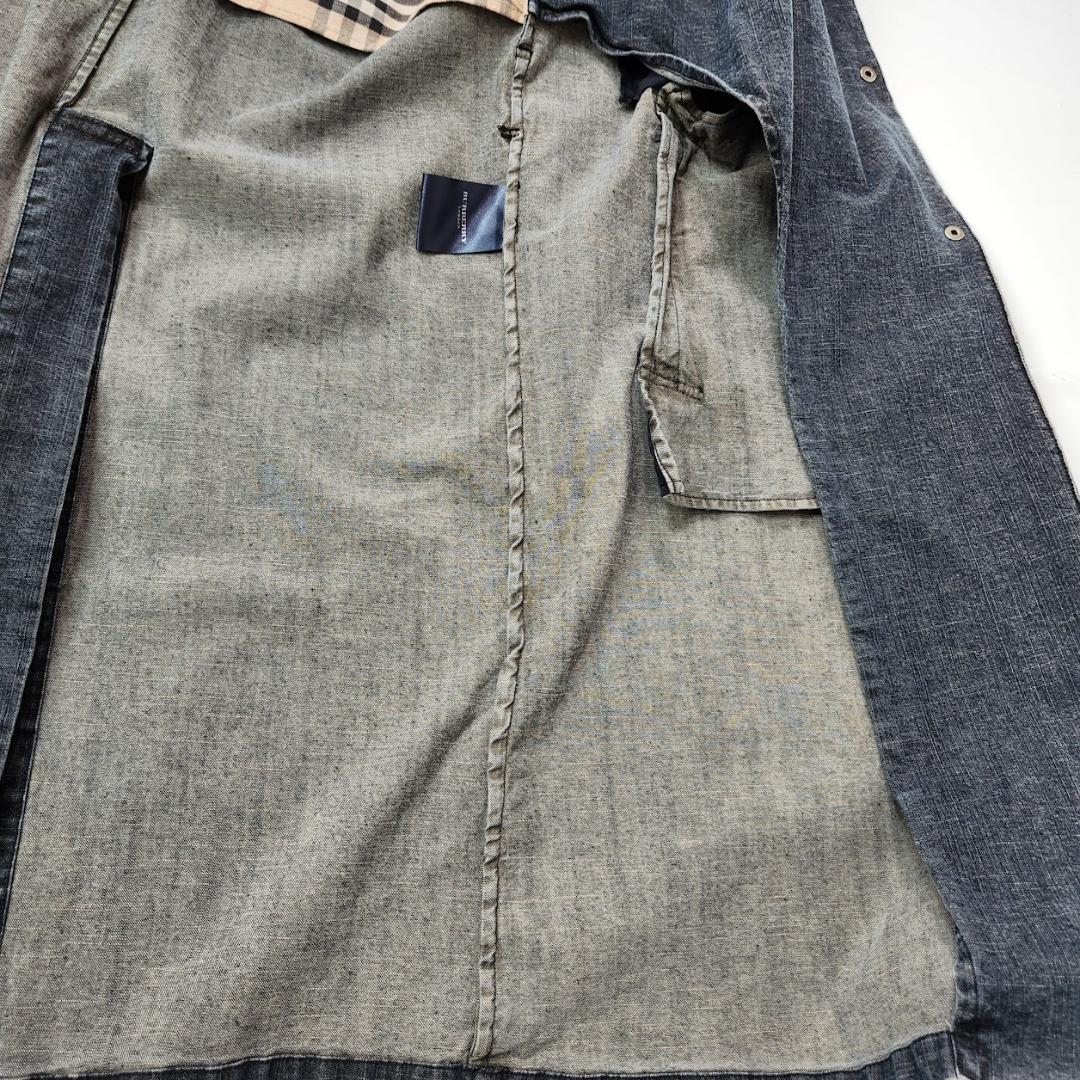 バーバリー ロンドン BURBERRY デニムトレンチコート L ノバチェック