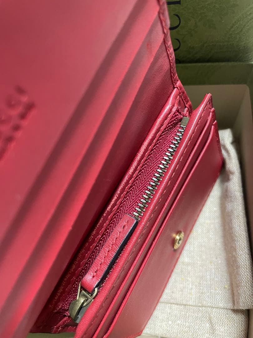 ❤️GUCCI❤️二つ折り財布 チェリー装飾
