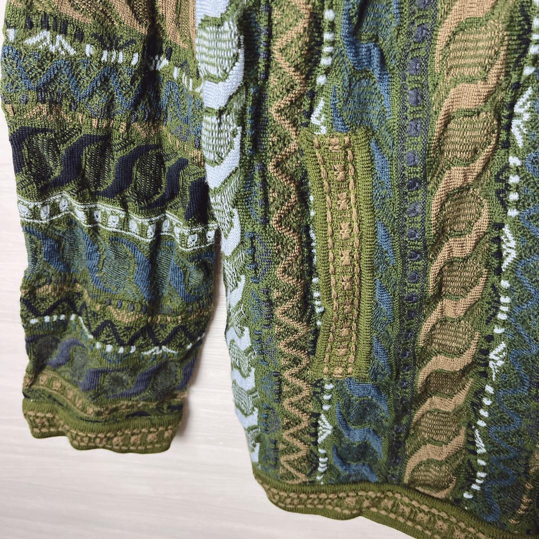 た*し様 COOGI クージー　カーディガン　3Dニット　男女兼用　古着　レトロ