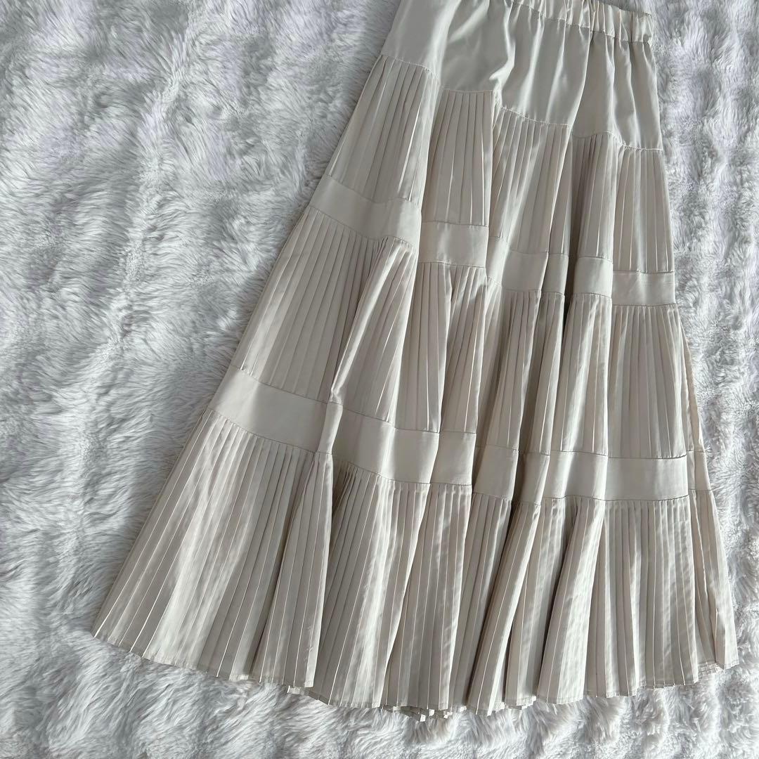 ビアズリー★プリーツティアードスカート FREE