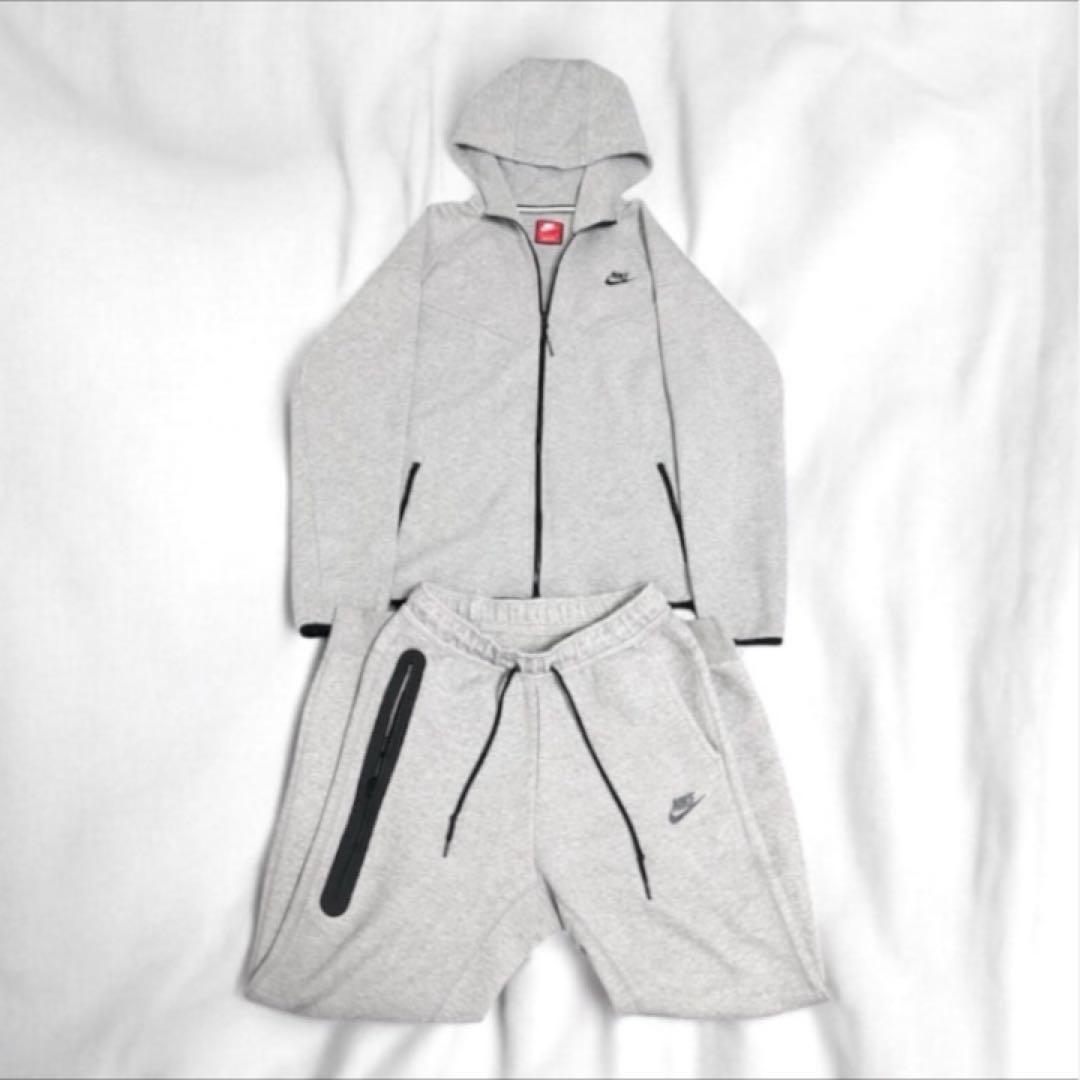 【‼️美品‼️】国内正規品 NIKEテックフリース 上下セット メンズLM グレー