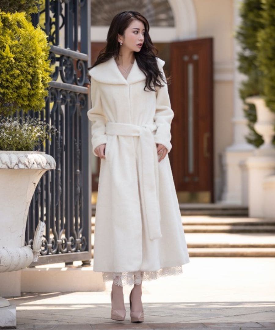 エミリアウィズ　フェイクファー　ロングコート　店舗限定