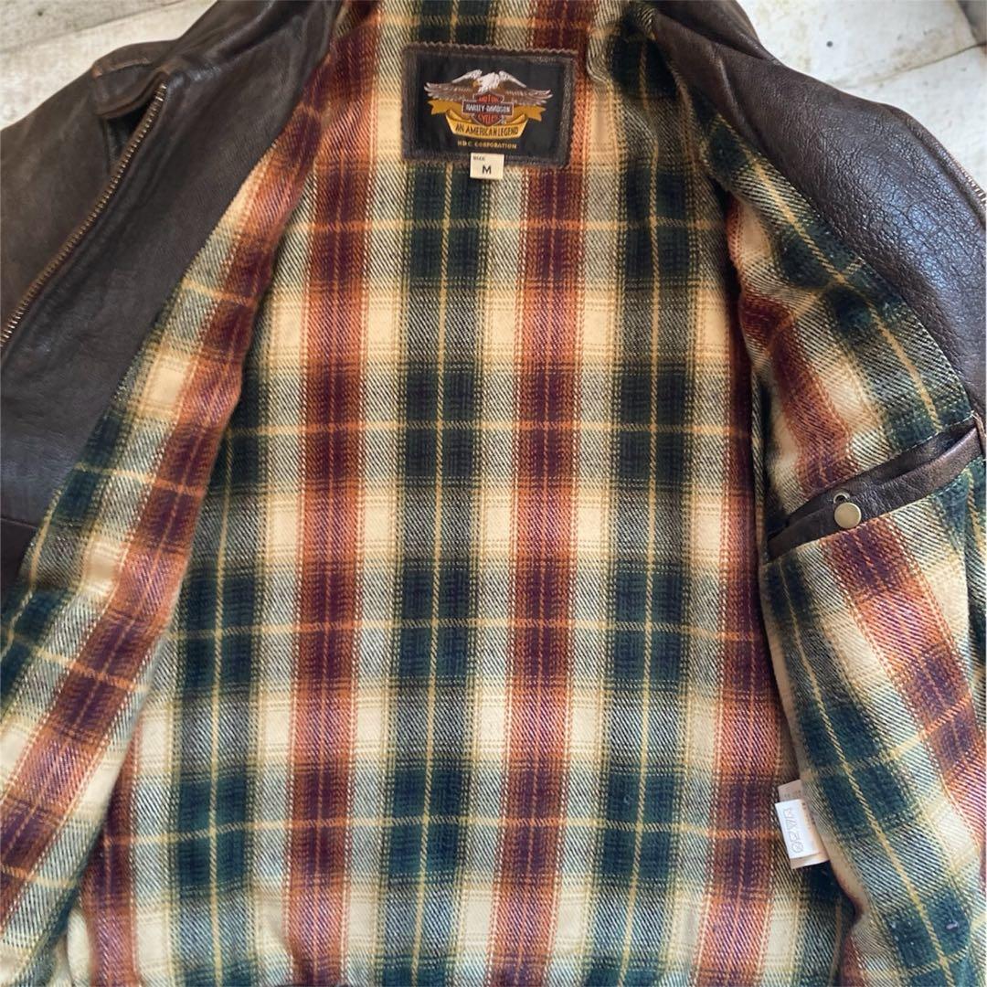 Harley-Davidson ハーレーダビッドソンレザージャケット ブラウンM