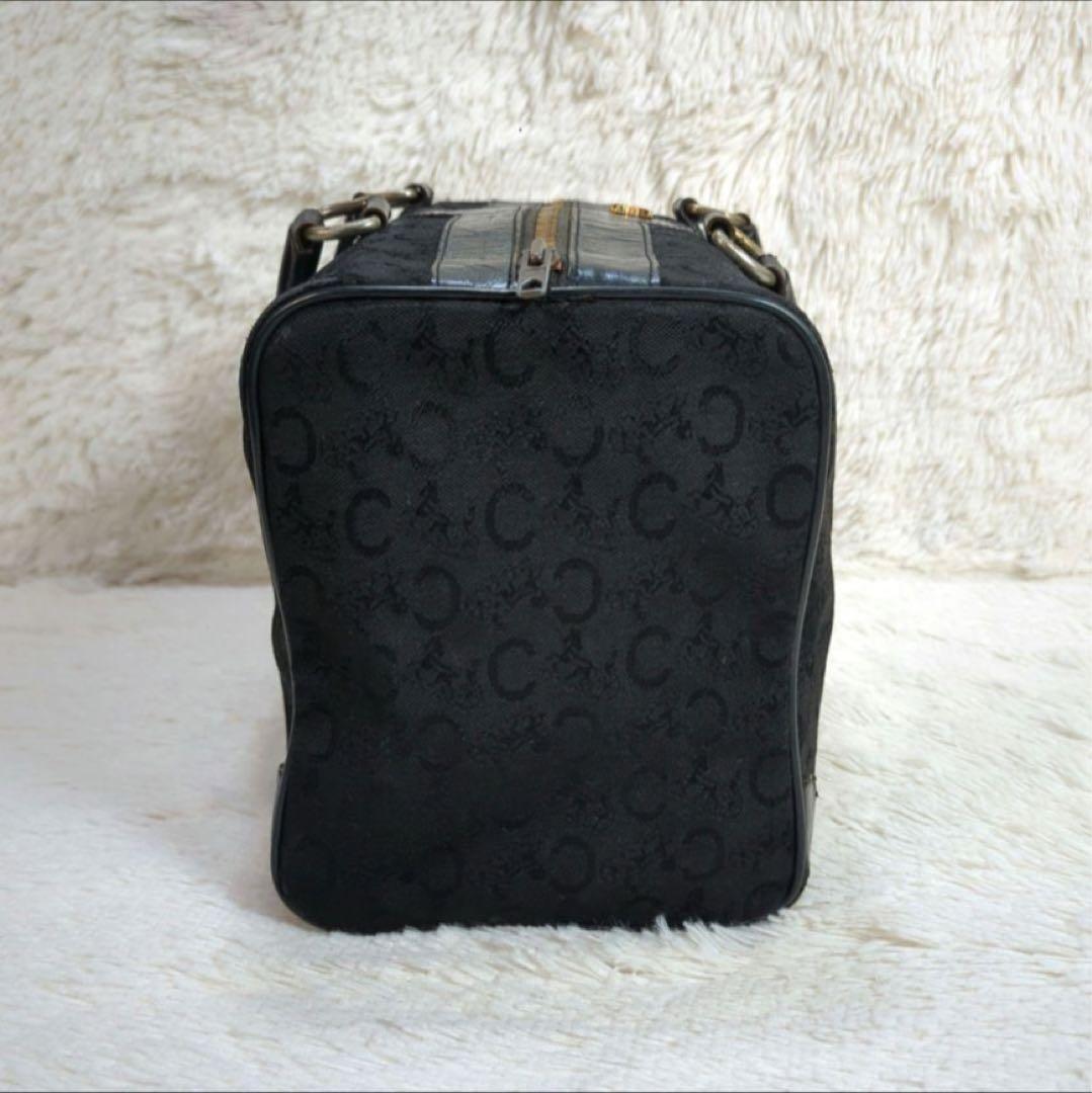 CELINE　オールドセリーヌ　ボストンバッグ　Cマカダム　馬車金具　ブラゾン