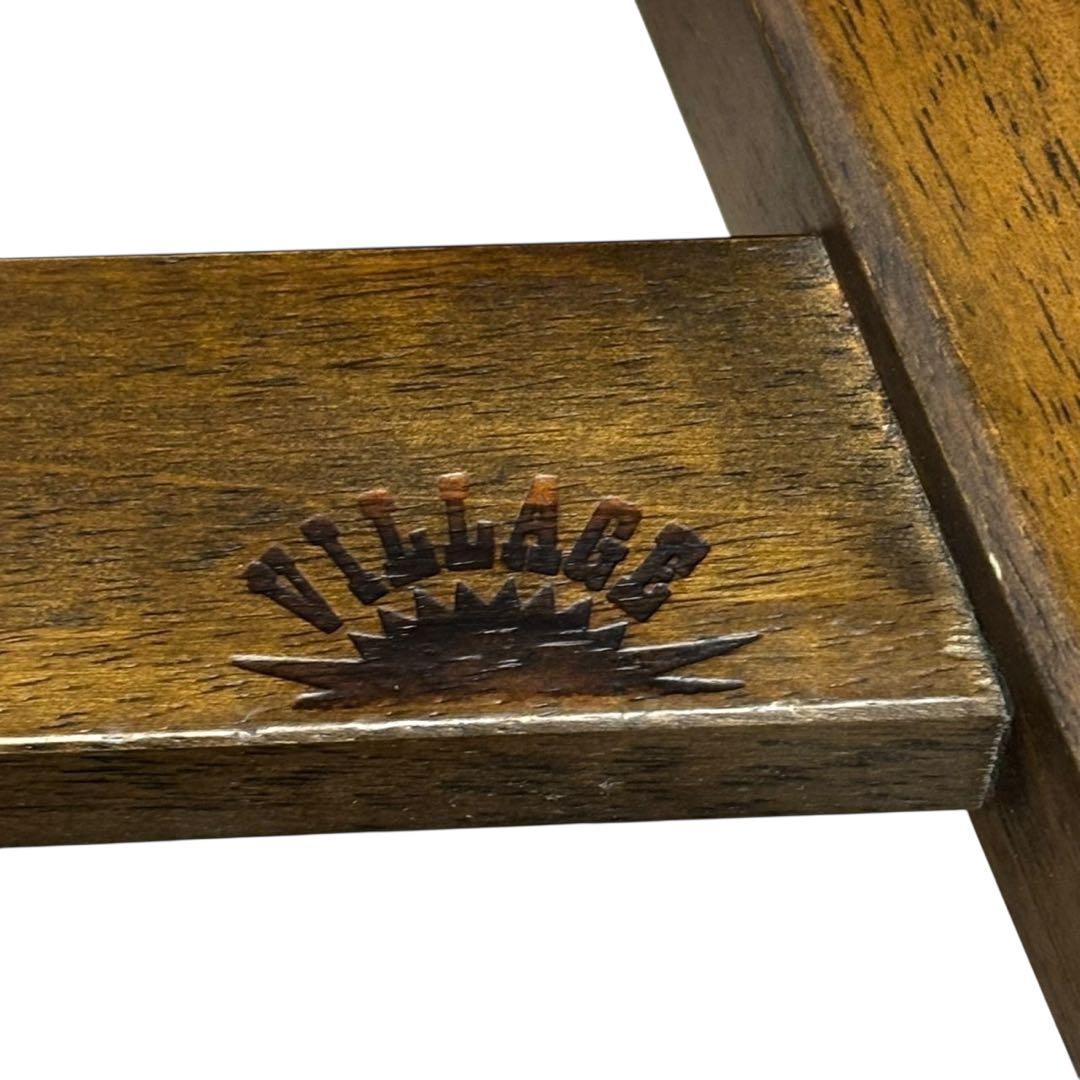 VILLAGE 天然木無垢材 ハイスツール 椅子 2セット