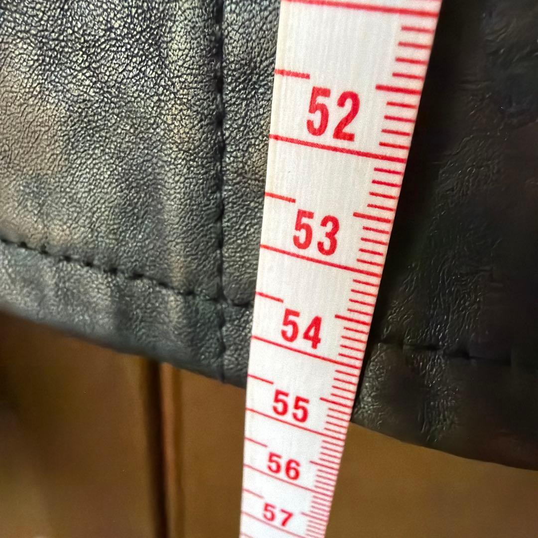 ゴールデングースブラックレザーライダースジャケット