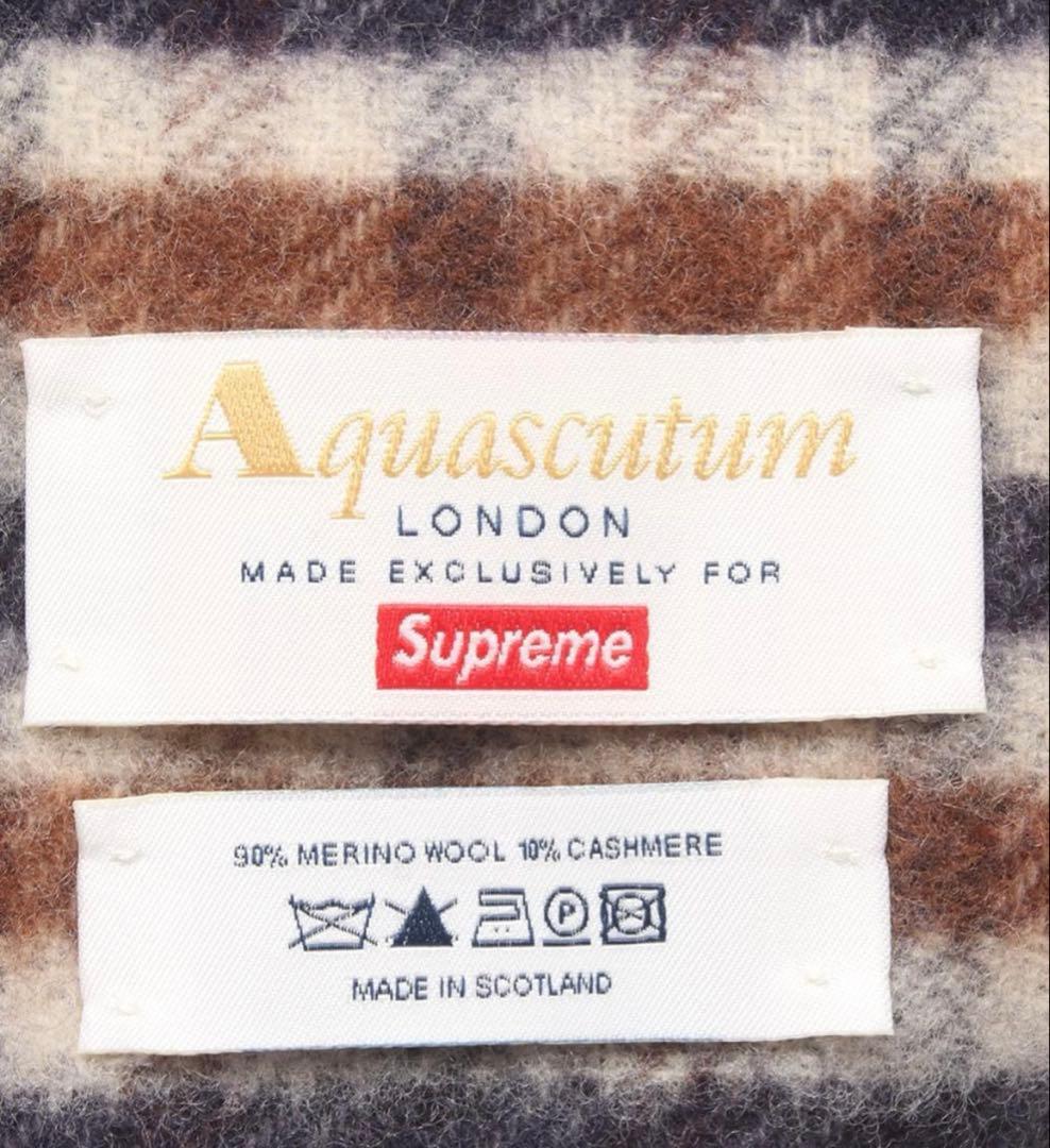 シュプリーム マフラー　Aquascutum Supreme チェック