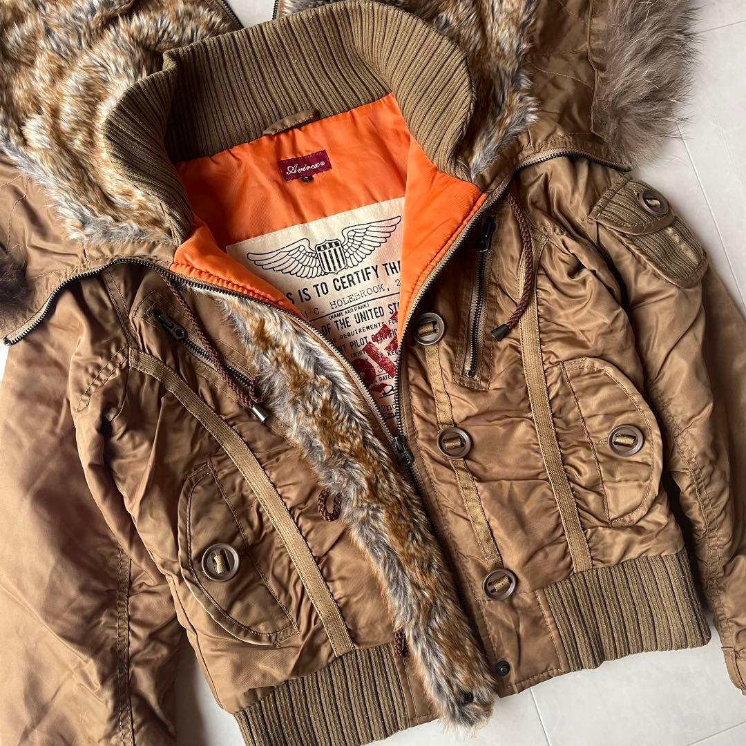 美品✨AVIREX N-2Bフライトジャケット 短尺 ファー脱着可 S Y2K