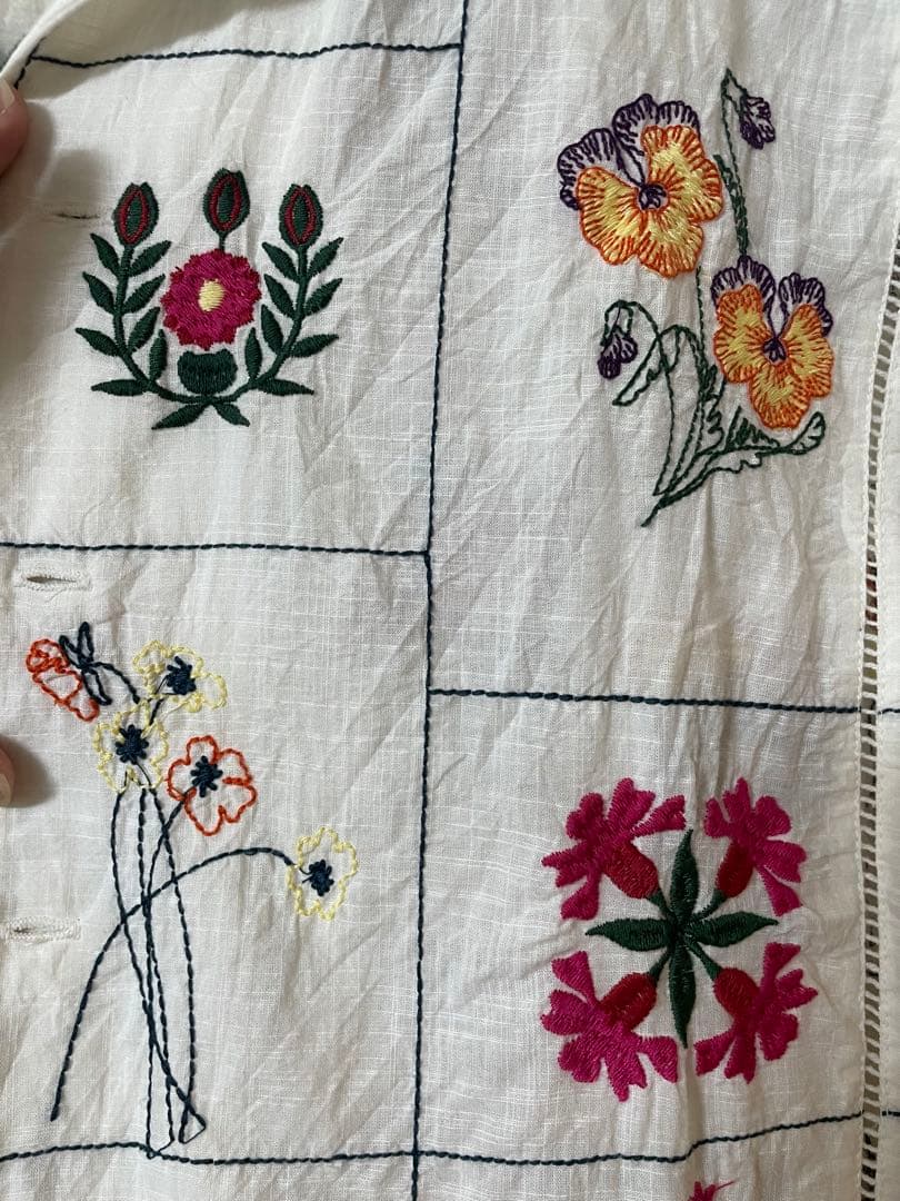 【大幅値下げ】Freada インドパッチワーク刺繍シャツ