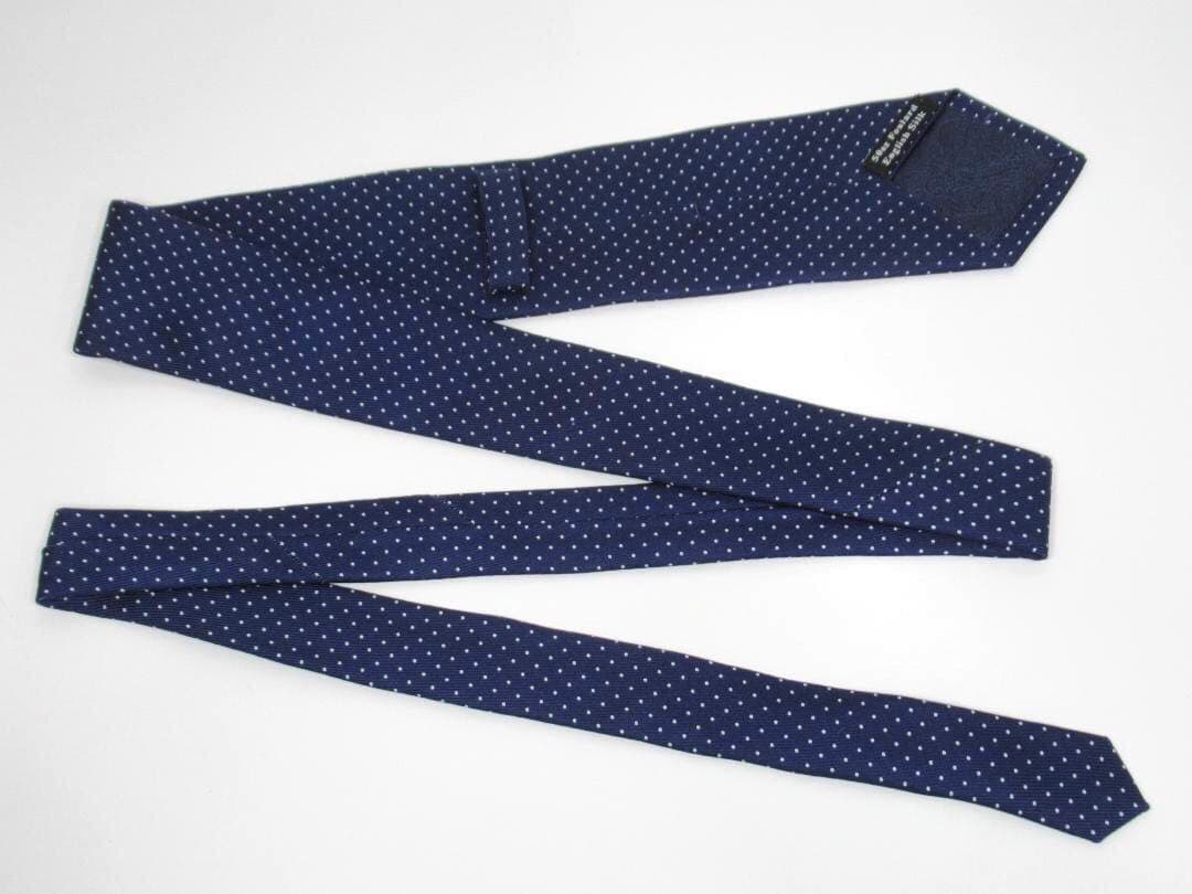 TURNBULL&ASSER ターンブル＆アッサー ネクタイ ドット柄 ネイビー