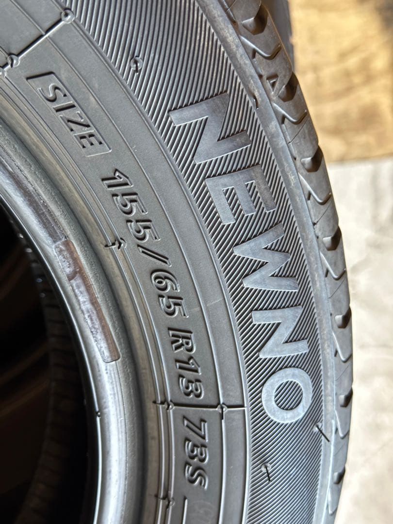 タイヤ・ホイール (515)155/65R13 BRIDGESTONE NEWNO