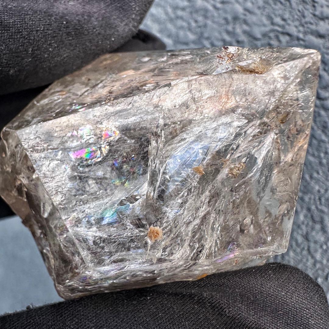 超高波動☆エネルギーの浄化❗️ハーキマー水晶レインボー☆パワーストーンA1527