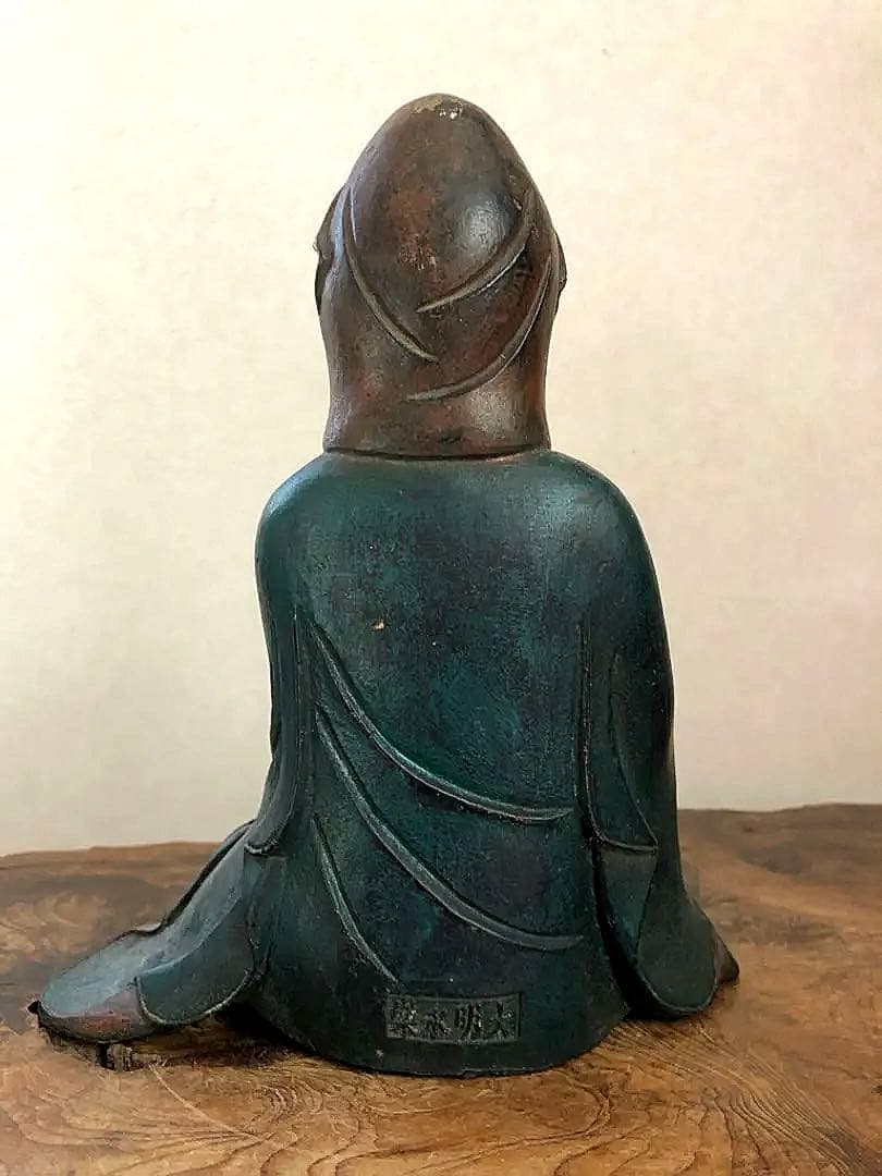 中国美術 大明永楽 古銅 彩色 観音菩薩像 仏像
